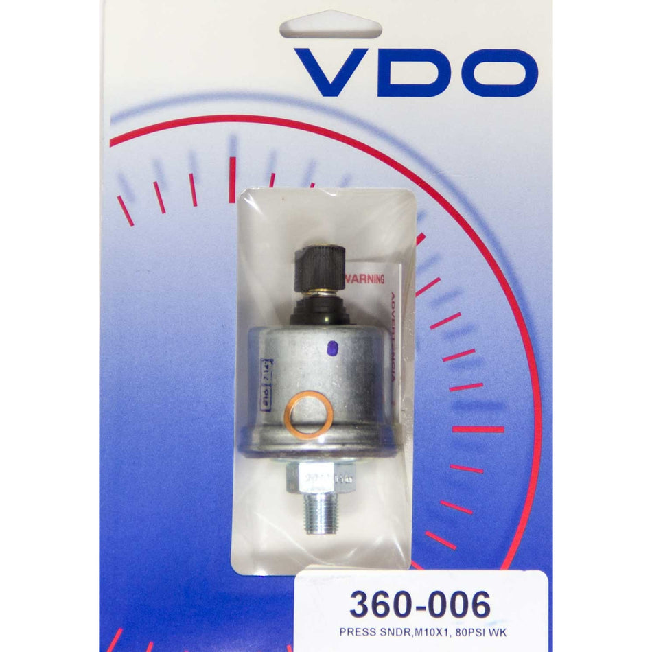 VDO Pressure Sender Electric 10 mm X 1K Male 80 psi - Each