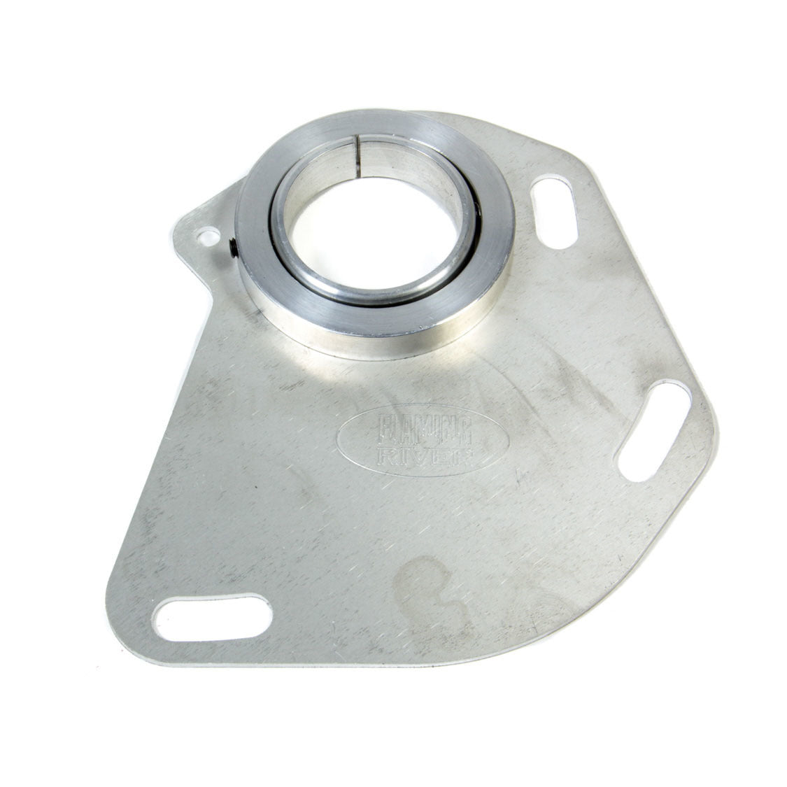 Flaming River Steering Column Bracket - 2 in Diameter Tube - Swivel - Mounting Plate - Polished / Satin - GM F-Body 1970-81