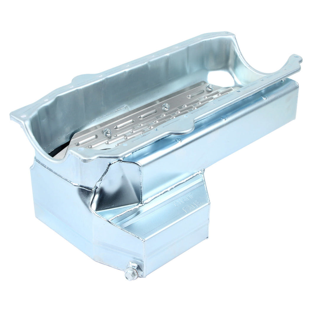 Champ Pans CP80KO Series Circle Track Oil Pan w/ Kickout - 8 Quart - 8" Deep - SB Chevy 1957-85
