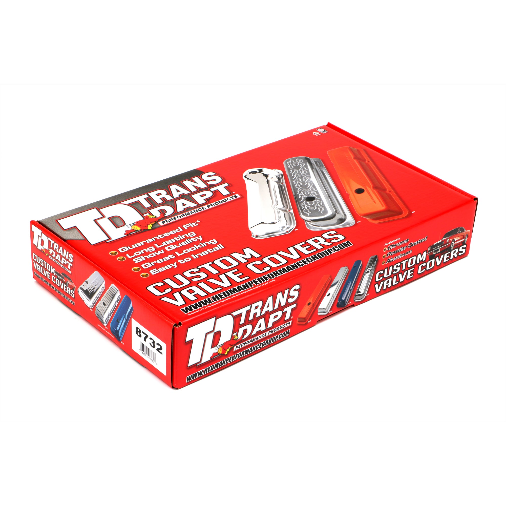 Trans-Dapt Performance Perfectmatch Valve Covers Stock Height Baffled Breather Holes