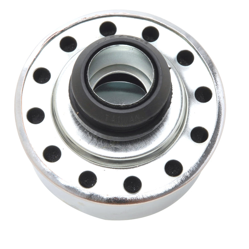 Edelbrock Signature Series Push-In Breather - Round - 1-1/4 in Hole - Edelbrock Logo - Chrome
