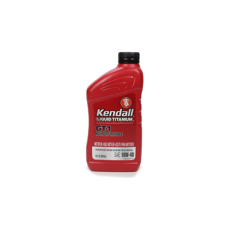 Kendall 10w40 Oil GT-1 1 Quart Synthetic Blend