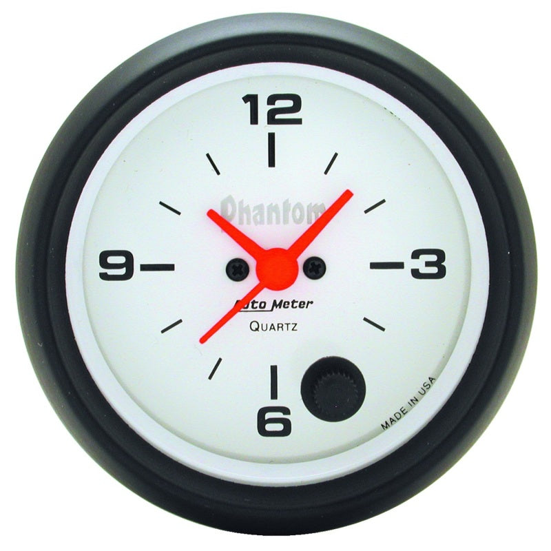 Auto Meter Phantom Clock - 2-5/8 in.