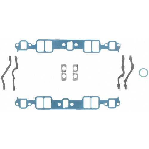 Fel-Pro Intake Manifold Gasket - 1.228 x 1.99 in Rectangular Port - Steel Core Laminate - Small Block Chevy