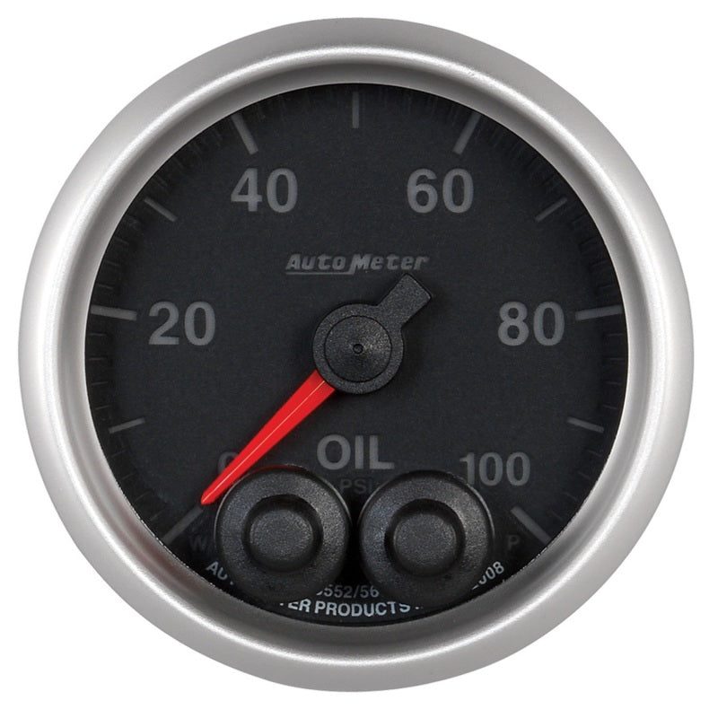 Auto Meter Elite Series Oil Pressure Gauge - 2-1/16"