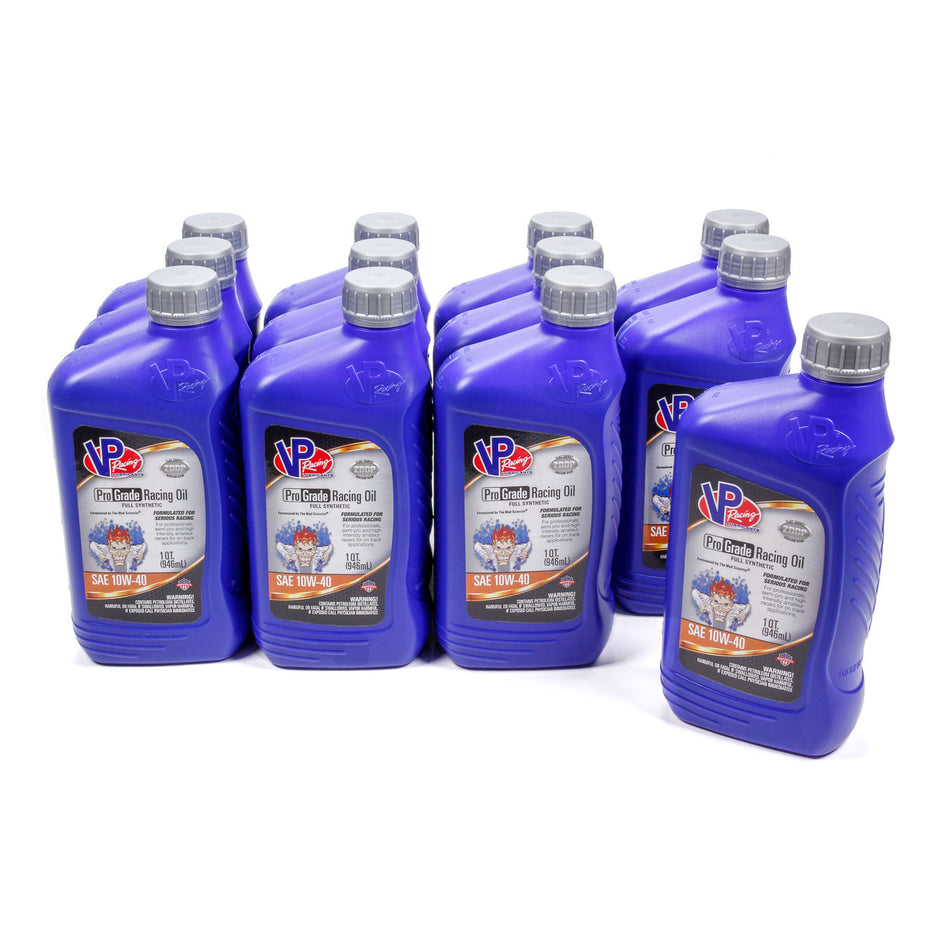 VP Racing Professional Grade Full Synthetic Racing Oil - 10W40 - 1 Quart (Case of 12)