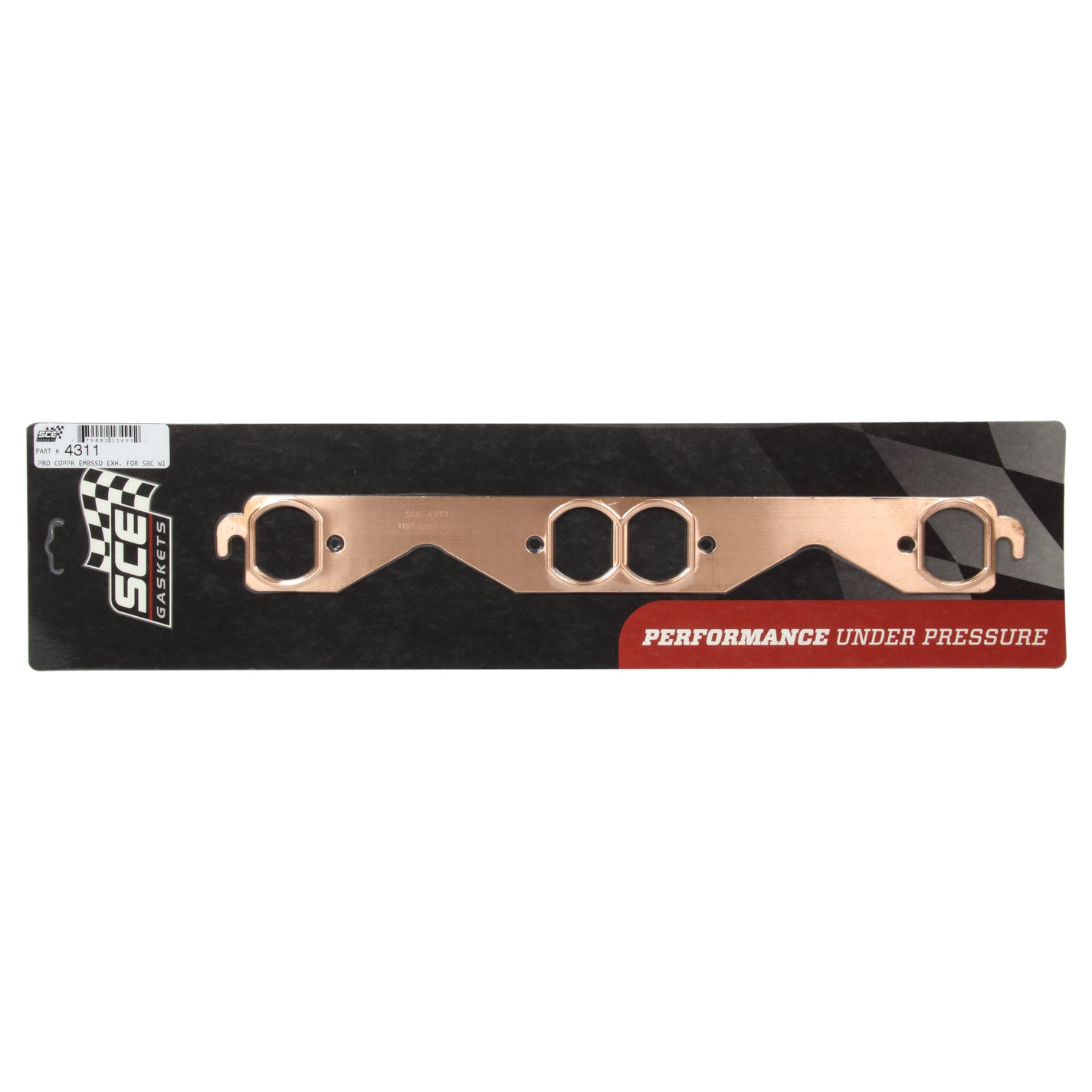 SCE SB Chevy Copper Exhaust Gaskets -D Port