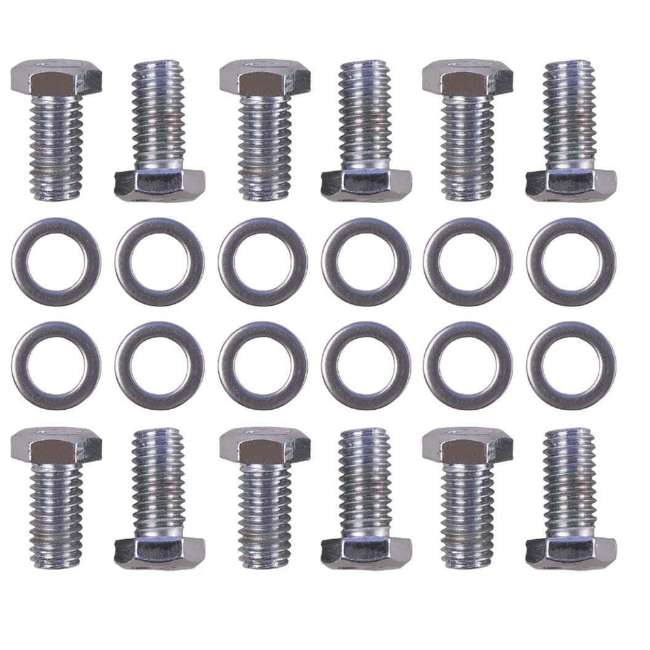 Trans-Dapt Differential Cover Bolt Kit - 3/8-16 in Thread - 0.750 in Long - Hex Head - Chrome - Dana 60
