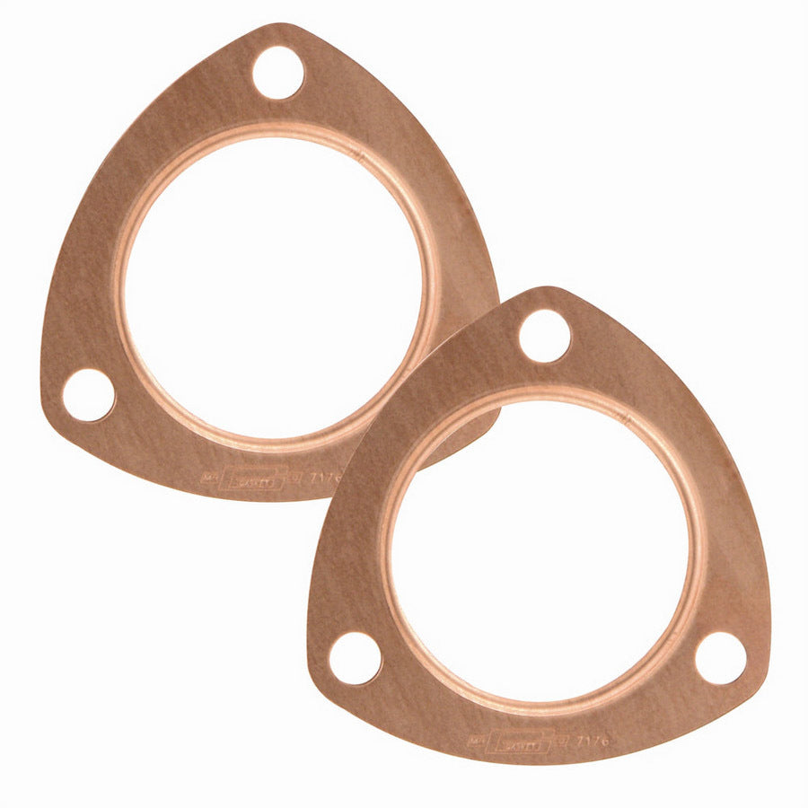 Mr. Gasket CopperSeal Collector Gasket - 2.5 in Diameter - 3-Bolt - Copper - Pair