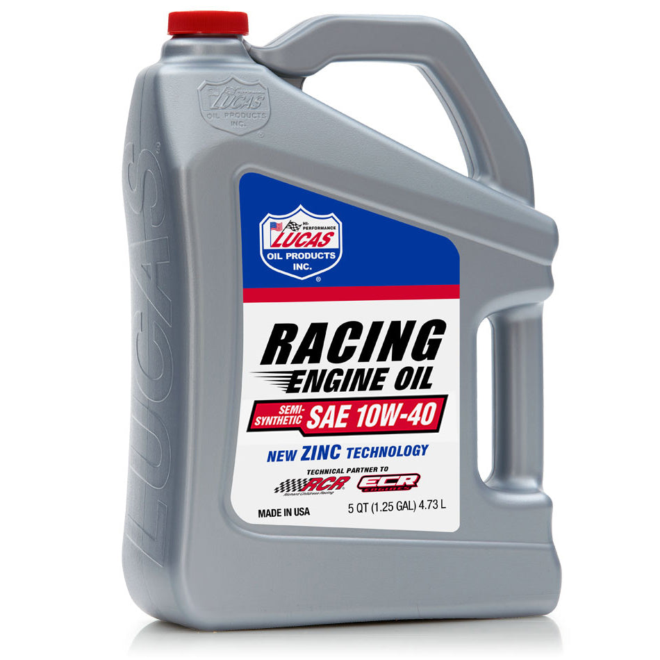 Lucas Racing 10W40 Semi-Synthetic Motor Oil - 5 Quart