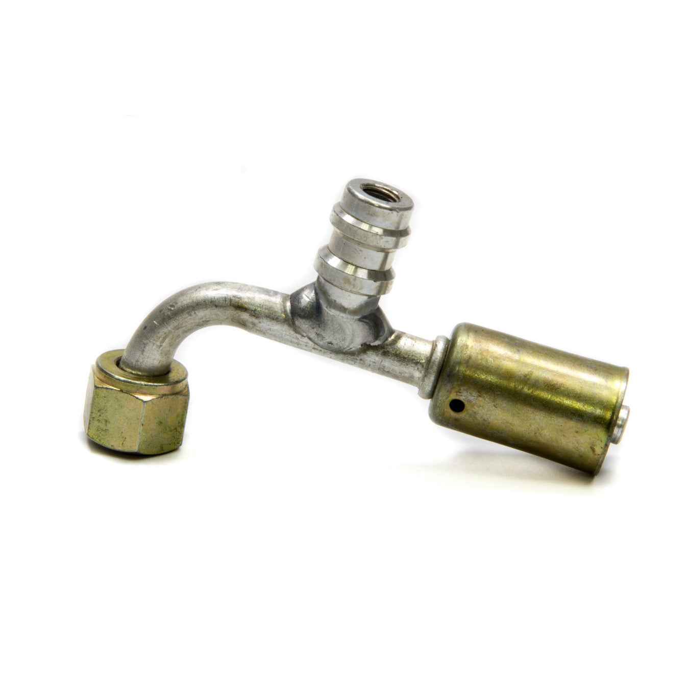 Vintage Air Hose End Fitting 90 Degree 6 AN Hose Crimp to 6 AN Female O-Ring - Charge Port