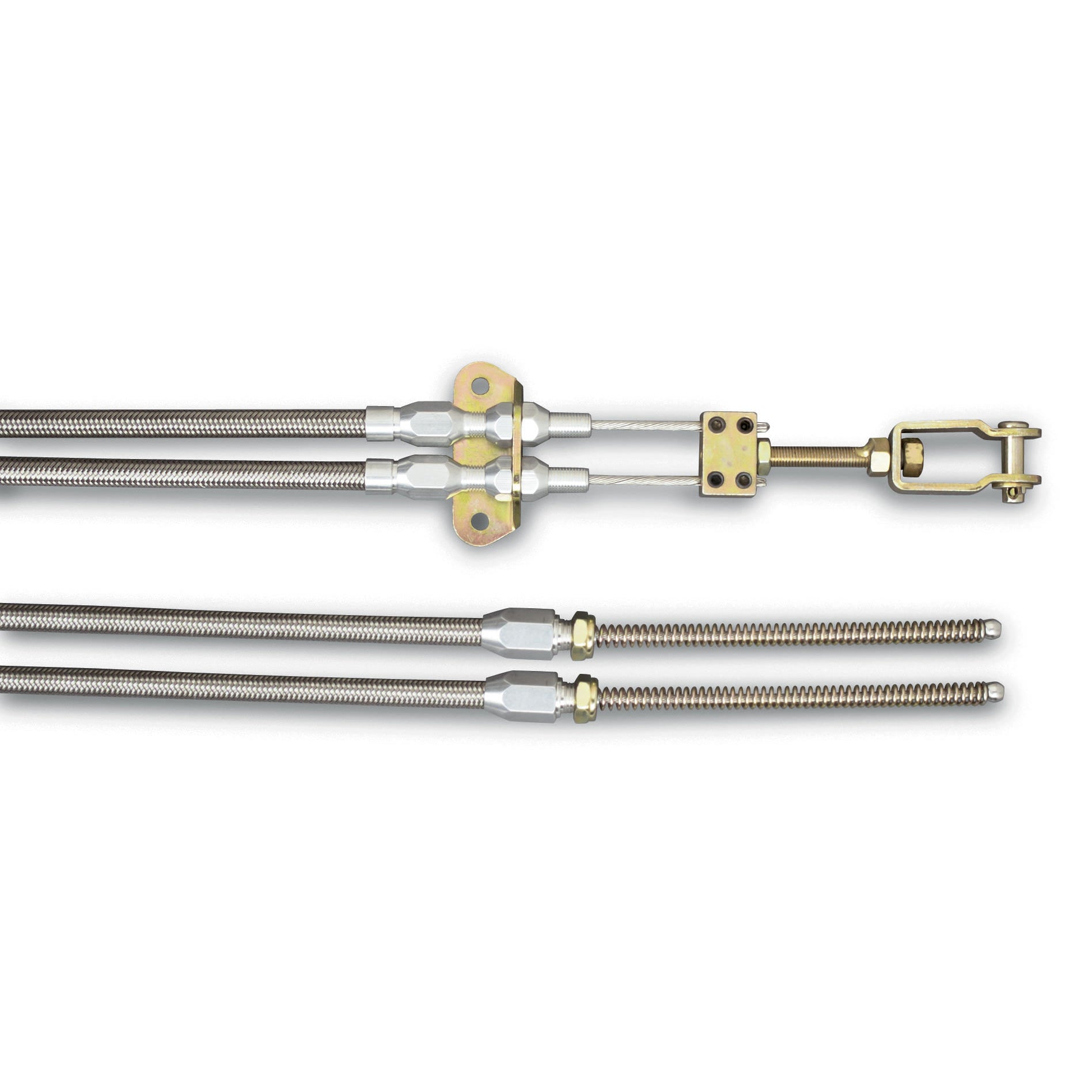 Lokar Parking Brake Cable - Cut-To-Fit - Braided Stainless Housing - Natural - Universal