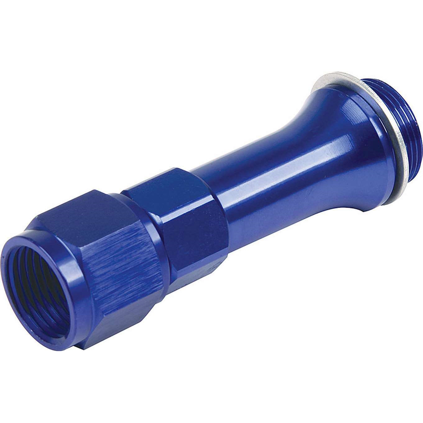 Allstar Performance Aluminum Holley Carb Adapter Fitting - 7/8"-20 Male to -08 AN Female - 3.5" Length