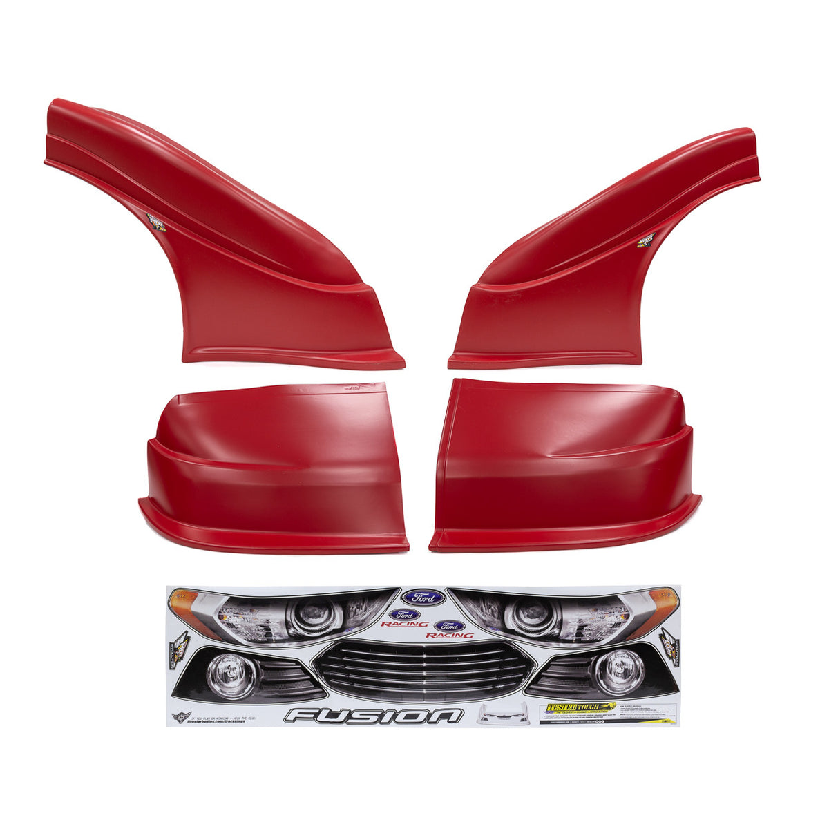 Five Star 2013 Ford Fusion MD3 Complete Nose and Fender Combo Kit - Newer Style -Red