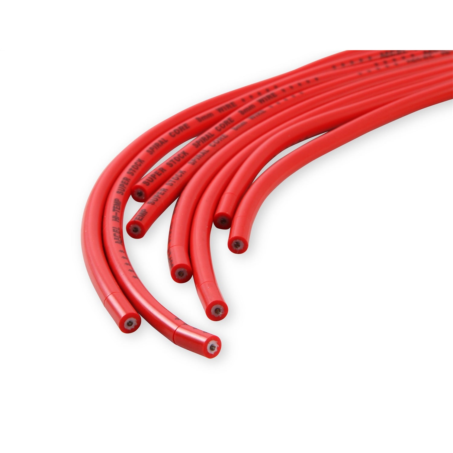 ACCEL Super Stock Spiral Core 8 mm Spark Plug Wire Set - Red