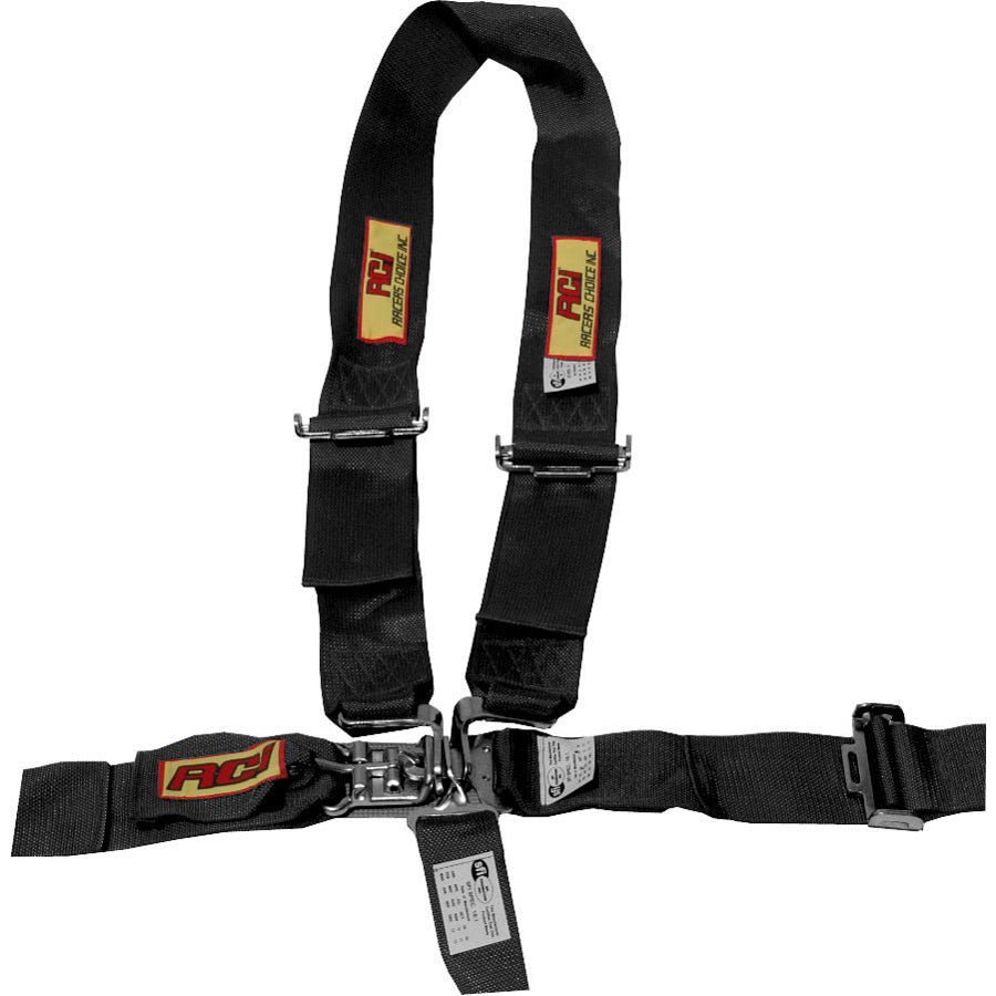 RCI 5-Point Latch & Link Racing Harness - Pull Up Adjust - Wrap Around - Black