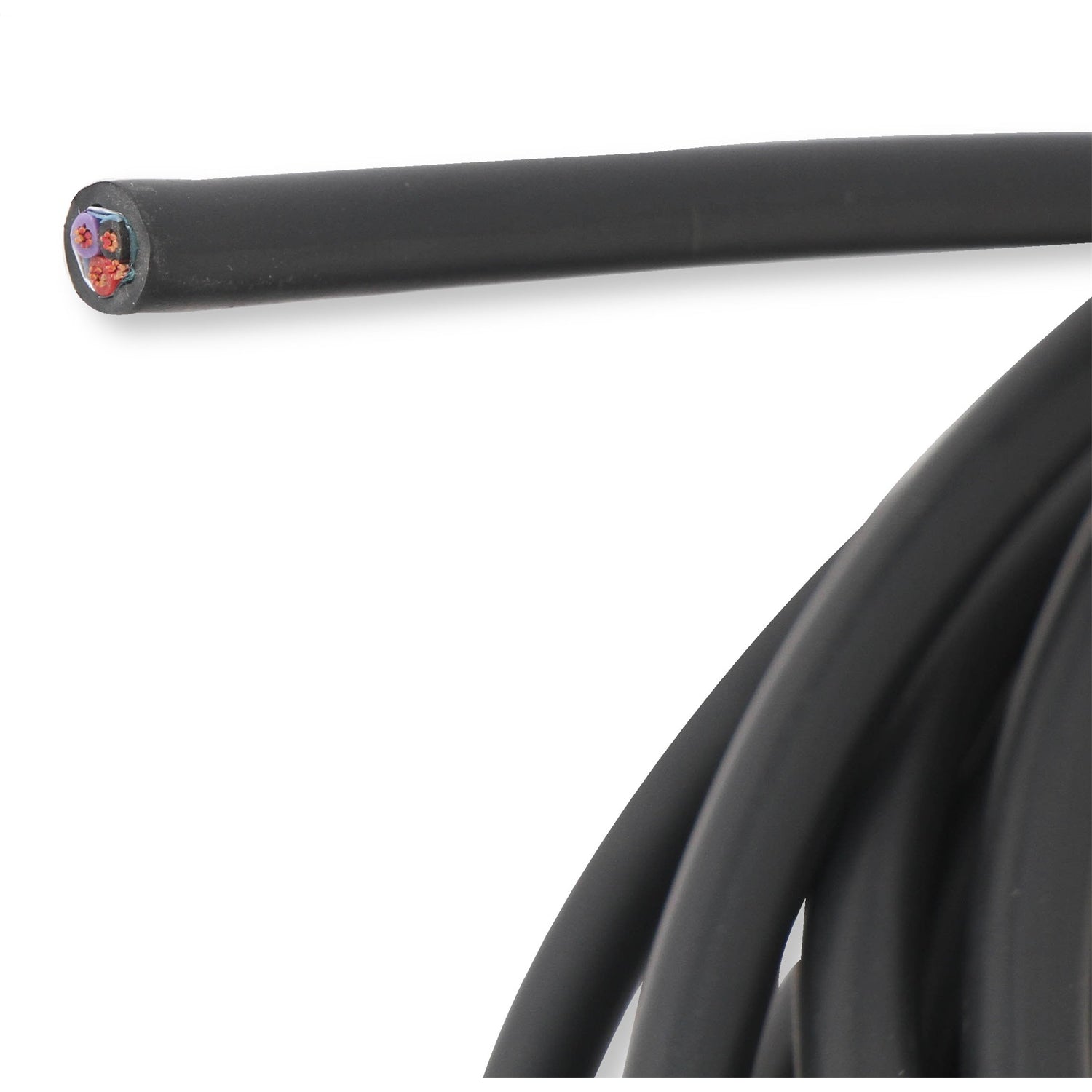 Holley EFI 20 Gauge Wire - 25 Ft. . Roll - 3 Conductor - Plastic Insulation - Copper - Black