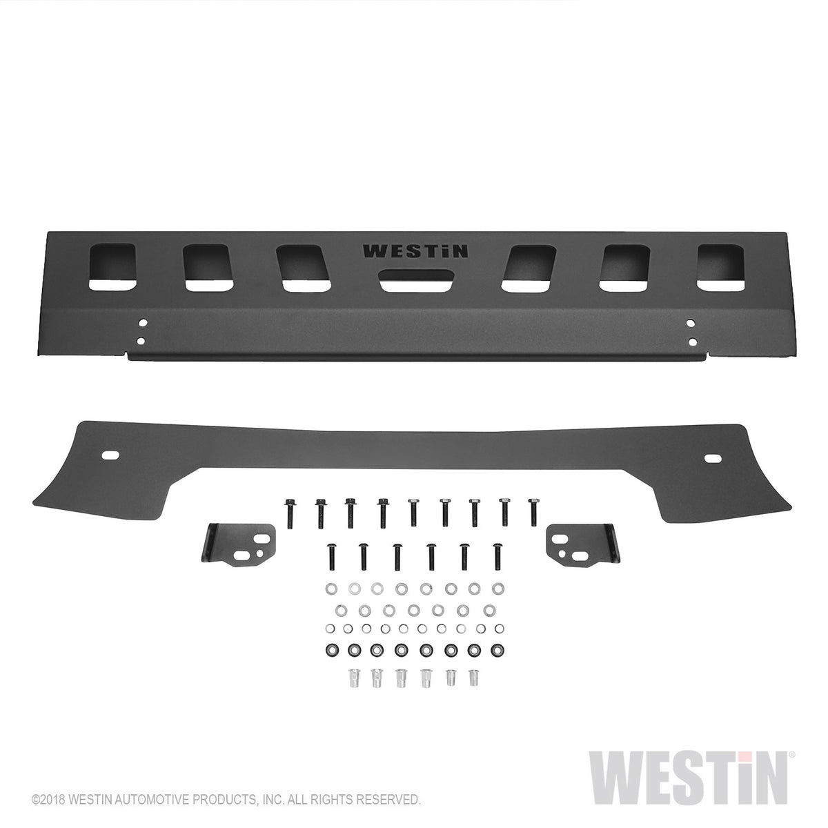 Westin WJ2 Front Bumper Skid Plate - Steel - Black Powder Coat - Jeep Wrangler JL 2018