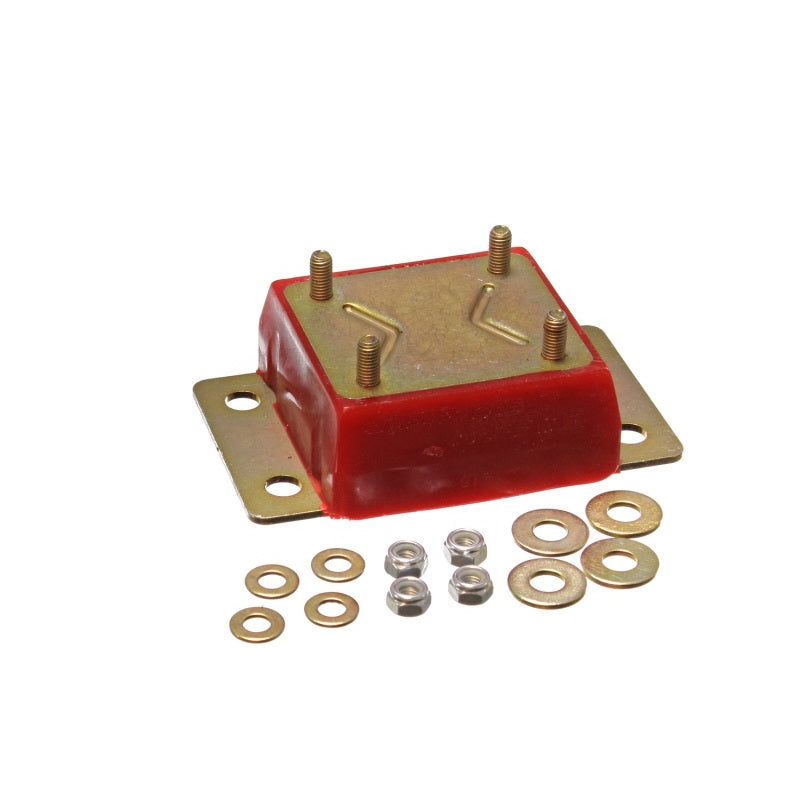 Energy Suspension Hyper-Flex Transmission Mount - Interlocking - Red/Cadmium - Jeep Wrangler 1997-2006