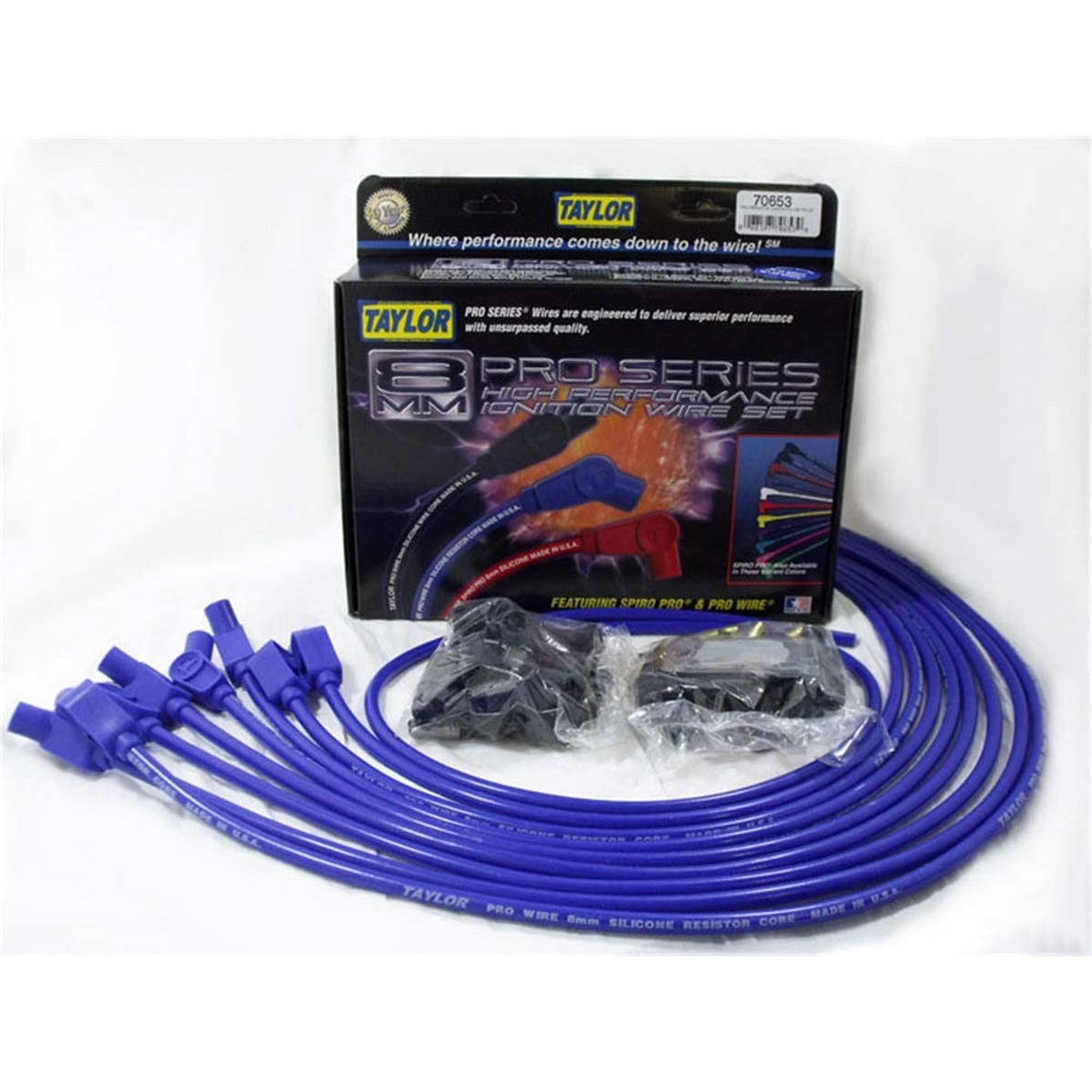 Taylor 8mm Pro Wires Universal Spark Plug Wire Set - Blue