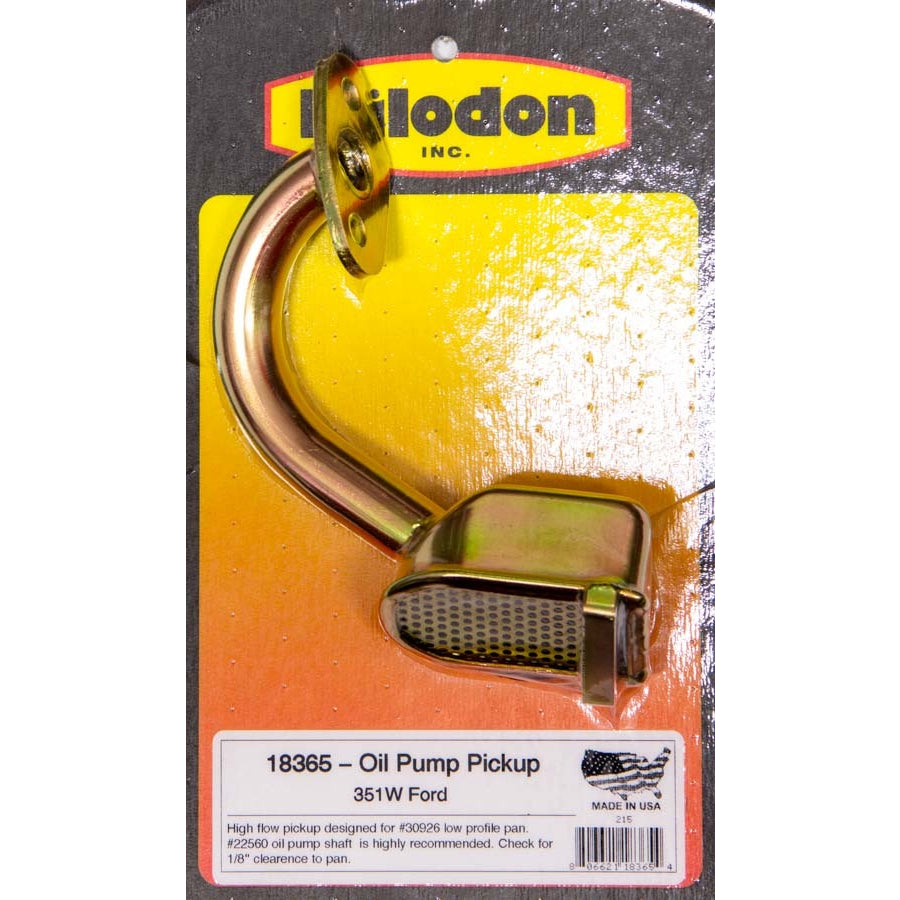 Milodon Street / Strip Bolt-On Oil Pump Pickup - 8-3/4 in Deep Pan - Small Block Ford 18365