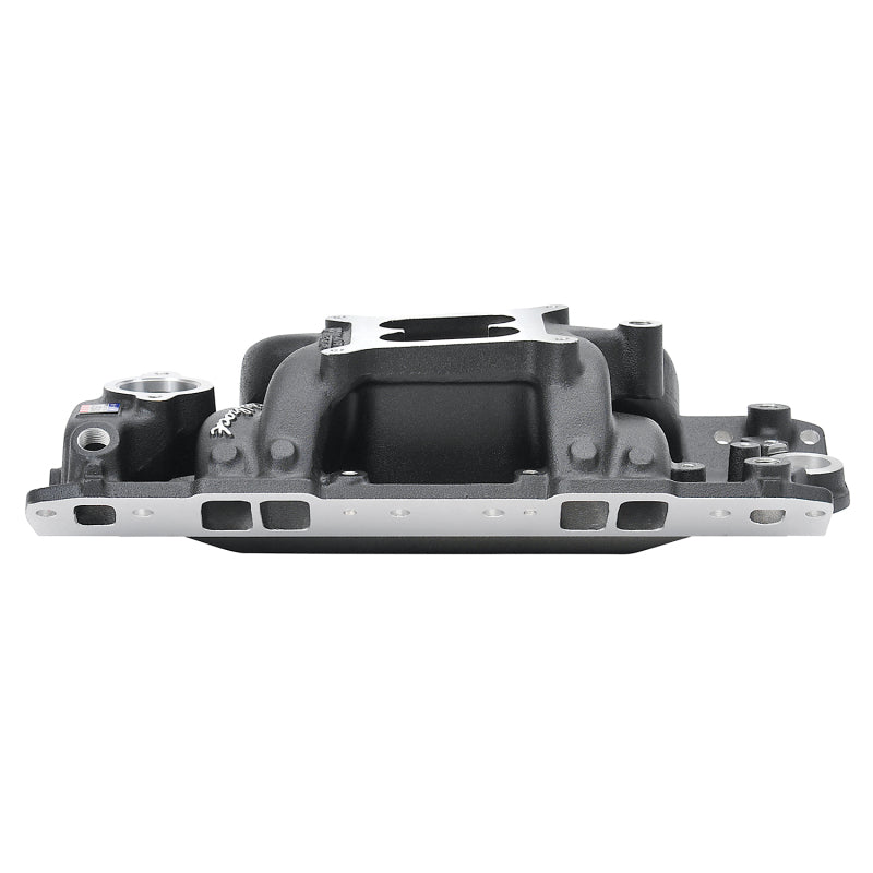 Edelbrock NASCAR Edition RPM Air-Gap Manifold - SB Chevy 262-400 - 1500 to 6500 RPM - Black Finish