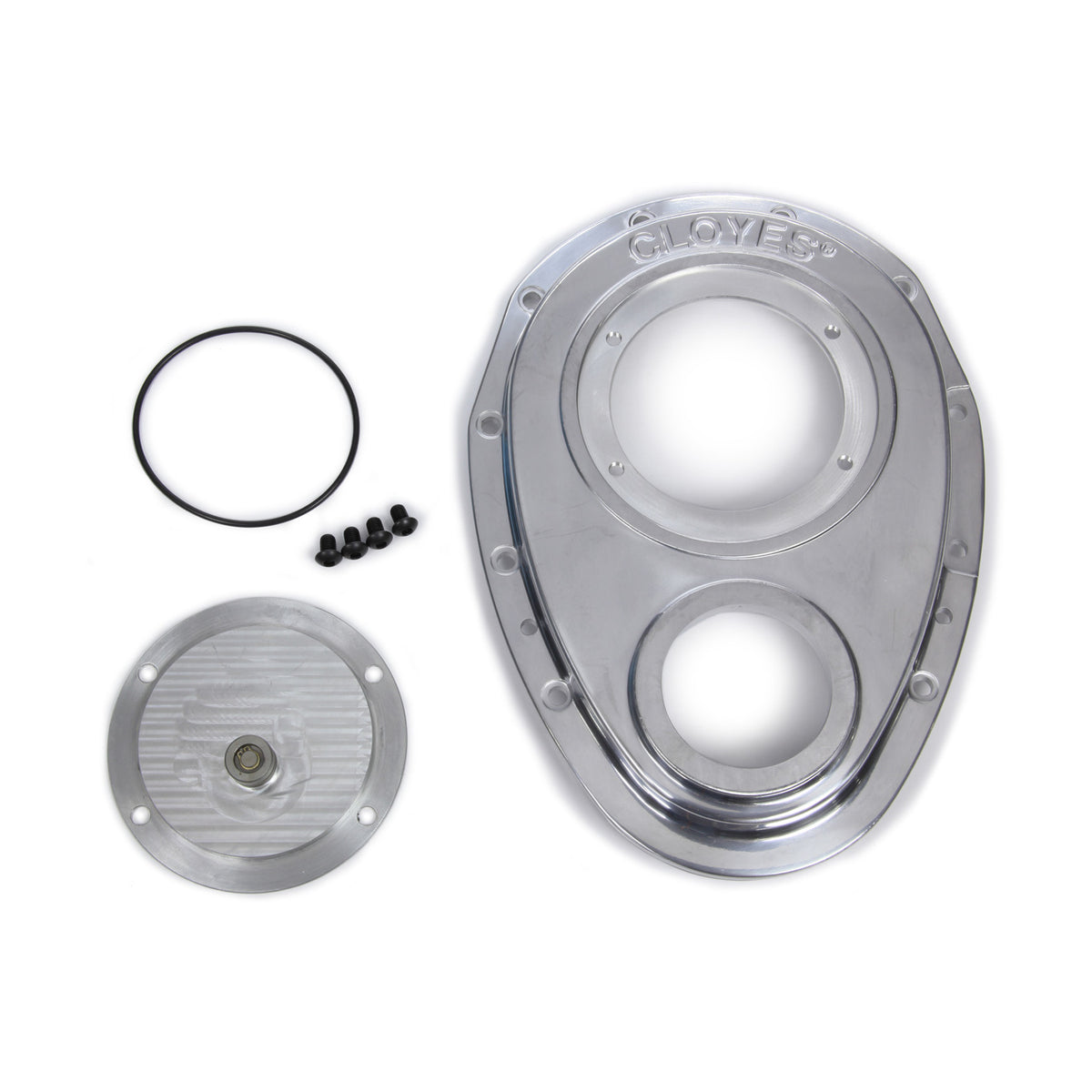 Cloyes Aluminum Timing Cover - SB Chevy w/ BB Chevy Snout 2 Piece