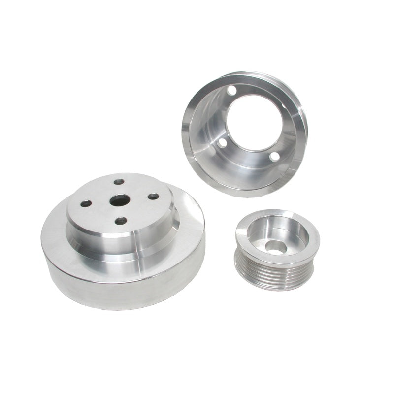 BBK Performance Under Drive 6-Rib Serpentine Pulley Kit - Polished Aluminum - Small Block Ford - Ford Mustang 1979-93