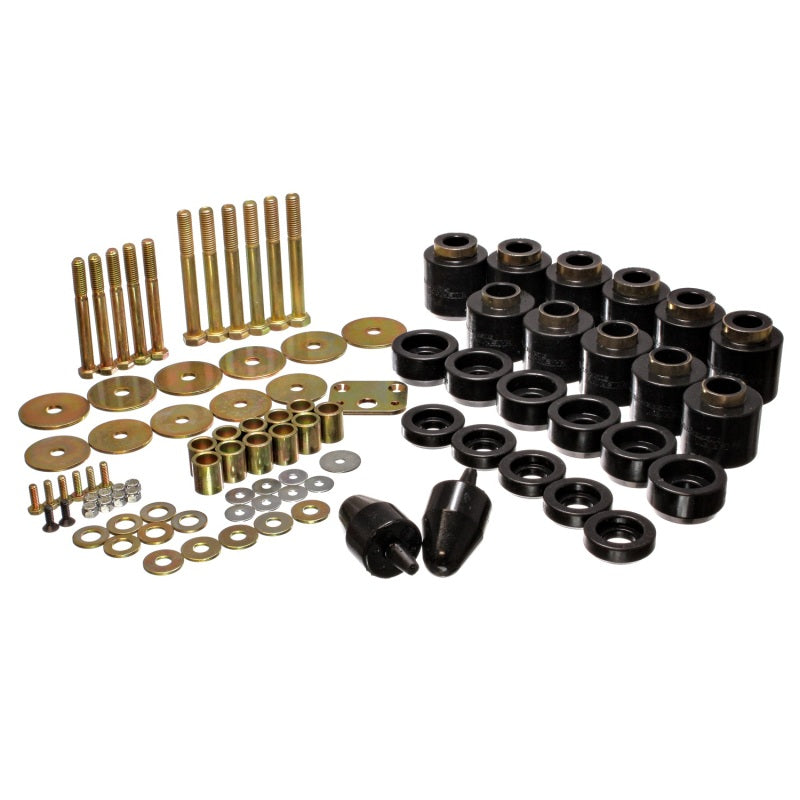 Energy Suspension Body Lift Kit - Polyurethane/Steel - Black/Cadmium
