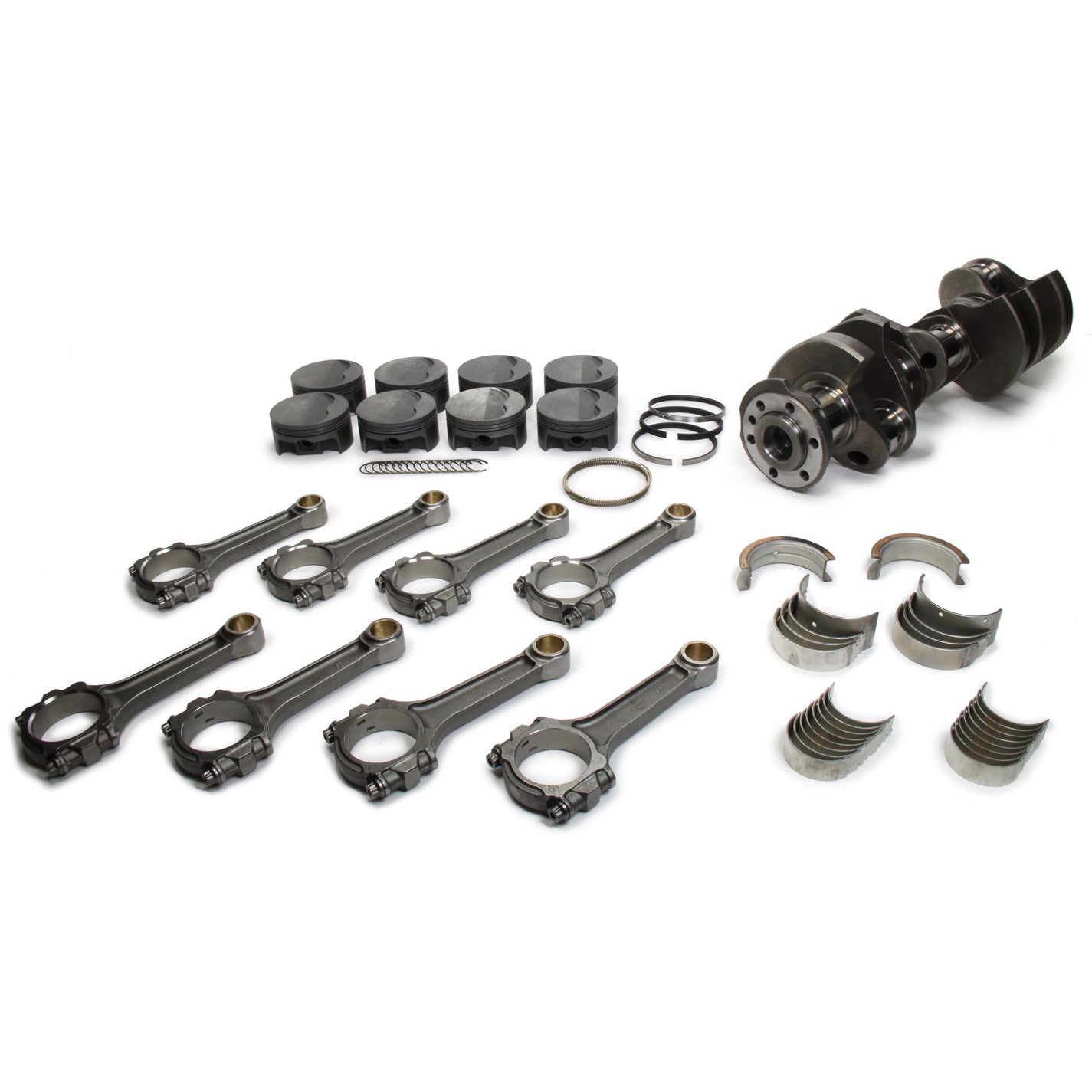 Eagle Rotating Assembly - Cast Crank - Forged Pistons - 4.250" Stroke - 4.155" Bore - 6.800" I-Beam Rods - Pontiac V8