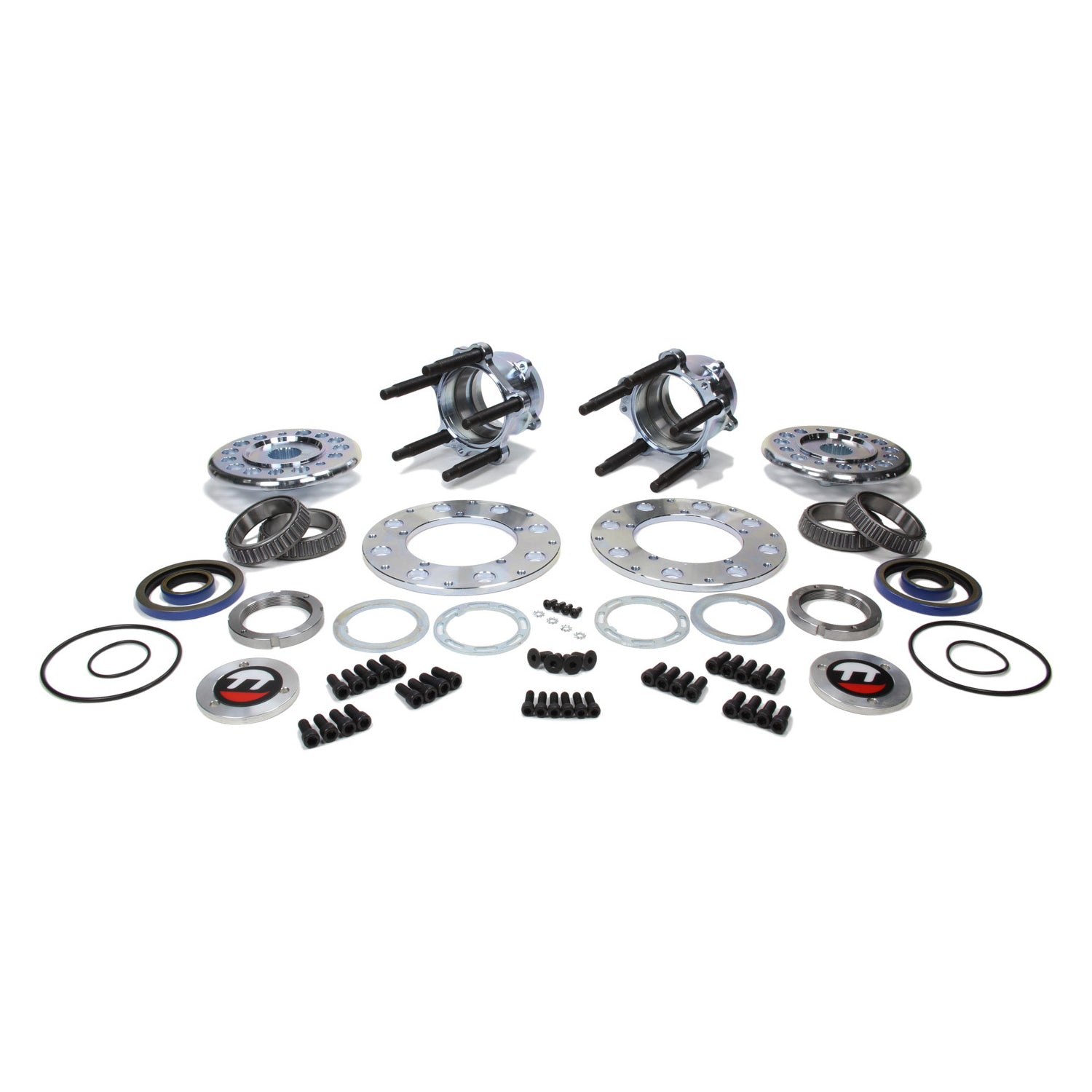 Moser Grand National Rear Hub Package - 5 x 5.00 Wheel - 24 Spline Drive Flange - Zinc Plated (Pair)