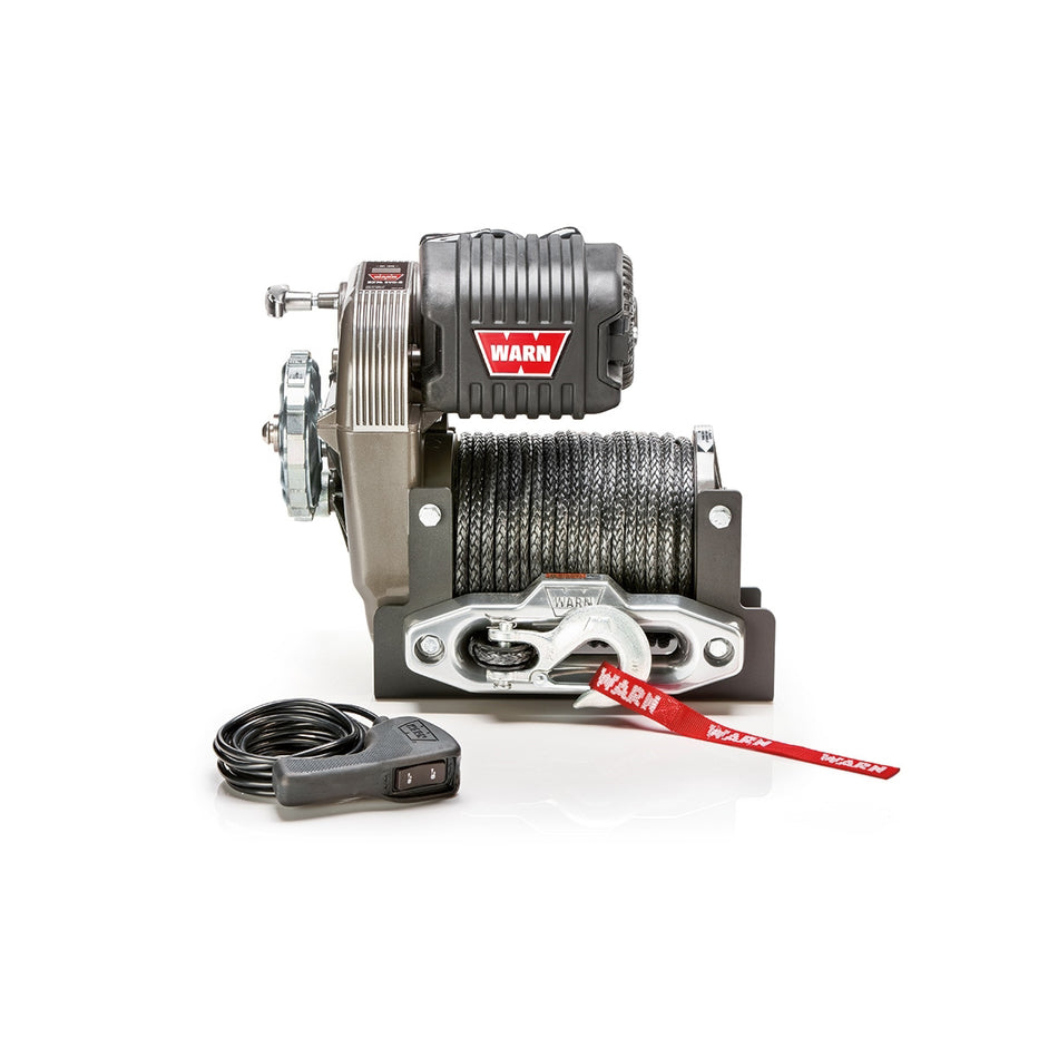 Warn Winch - Roller Fairlead - 12 Ft. . Remote - 3/8" x 125 Ft. . Synthetic Rope - 12V