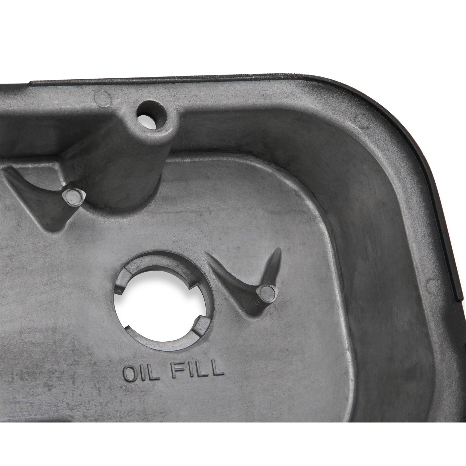 Holley M/T Short Valve Cover - M/T Logo - Black Wrinkle Paint - Big Block Chevy - Pair