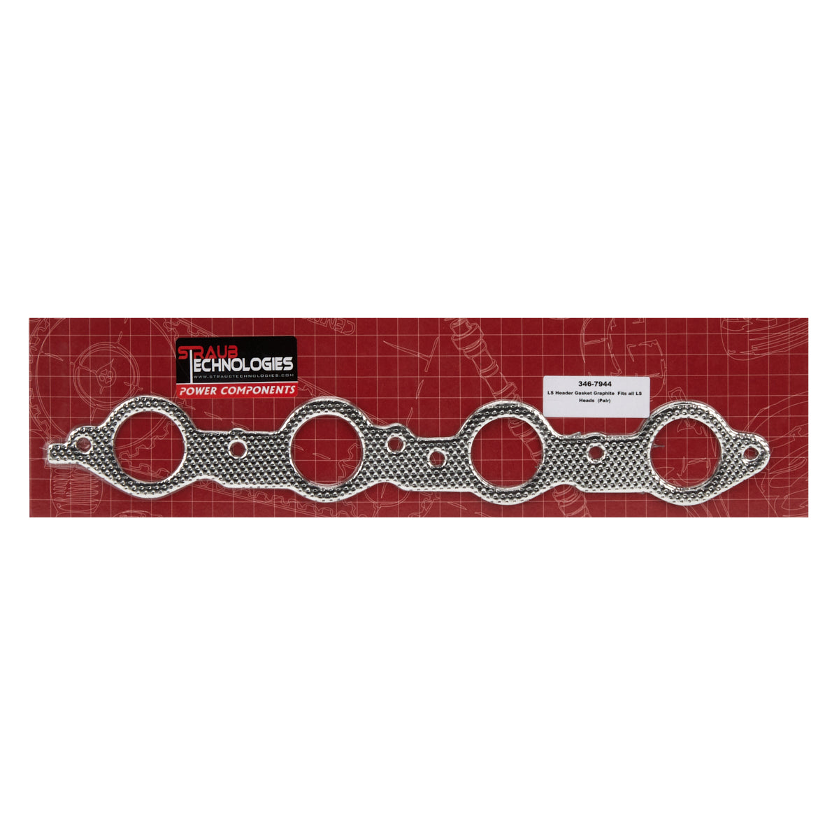 Straub Technologies Header Gasket - 1.870 in Round Port - GM LS-Series