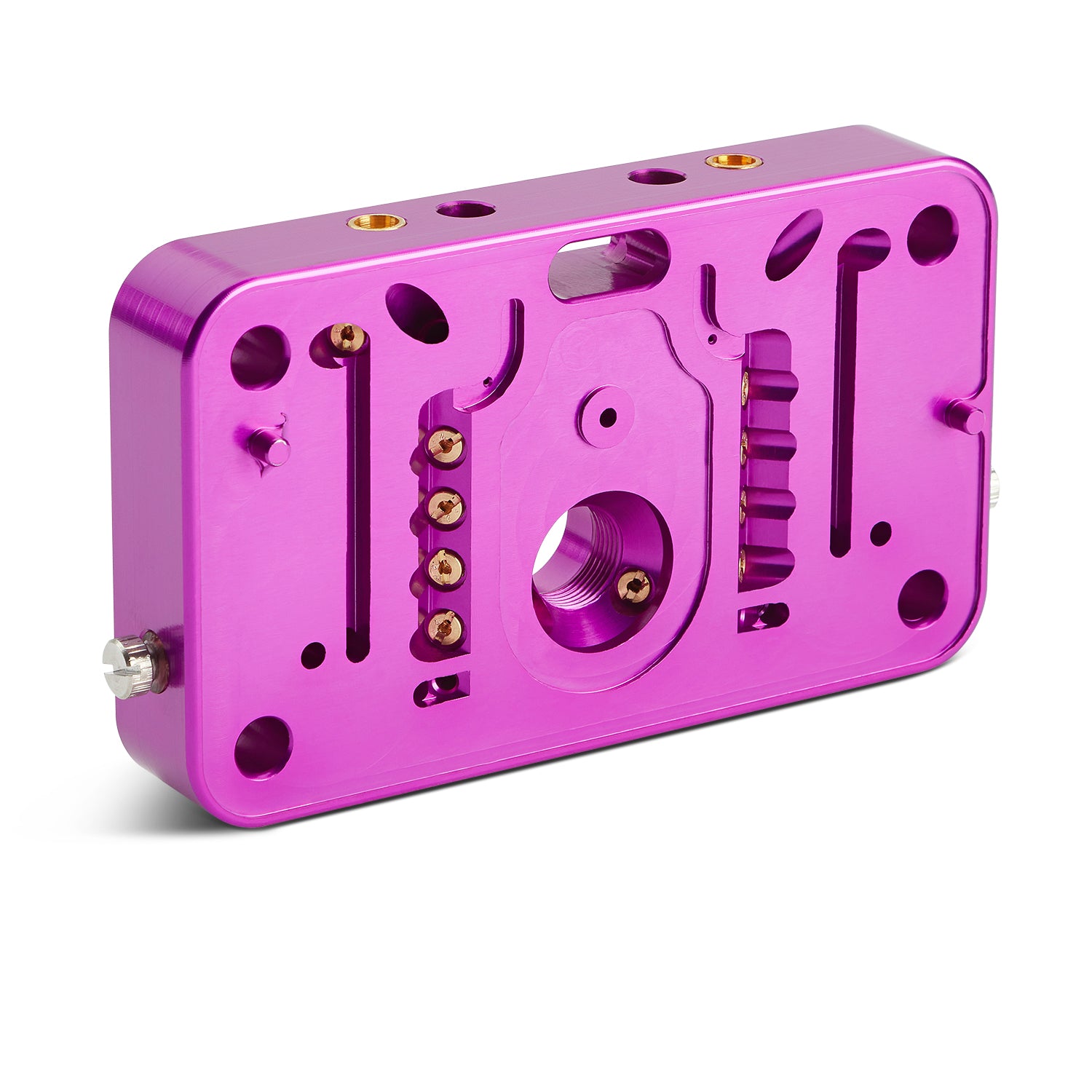 Proform Billet Aluminum Adjustable Metering Block - Purple Anodized - Holley 4150