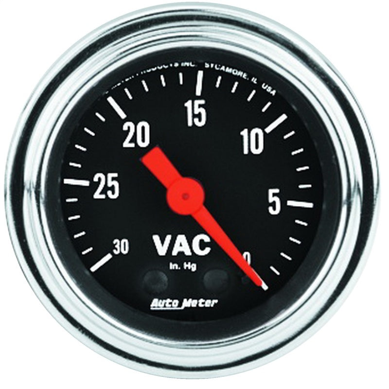 Auto Meter Traditional Chrome - Mechanical Vacuum Gauge - 2-1/16"