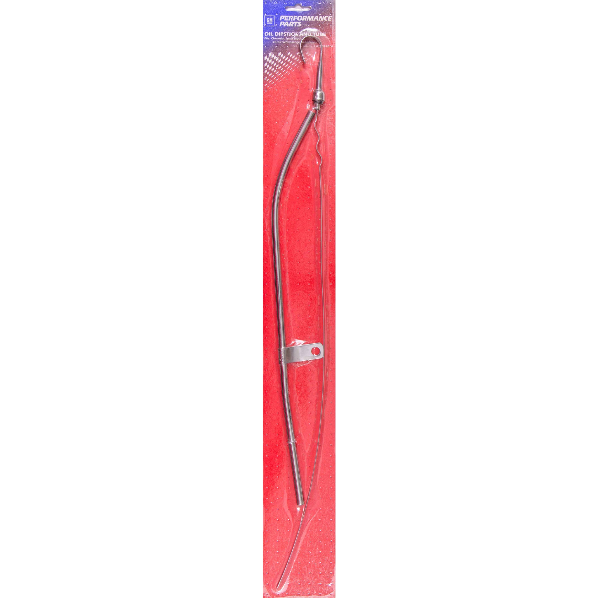 Proform Engine Oil Dipstick - Solid Tube - Block Mount - Chrome - Small Block Chevy