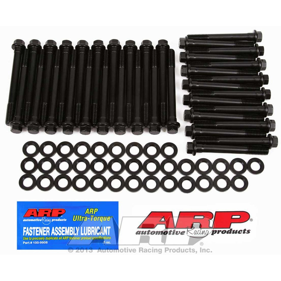 ARP High Performance Series Cylinder Head Bolt Kit - Hex Head - Chromoly - Black Oxide - GM W-Series
