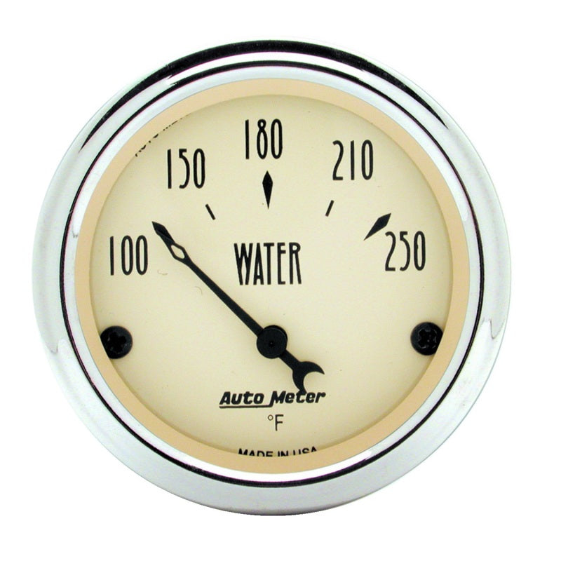 Auto Meter Antique Beige Water Temperature Gauge - 2-1/16"