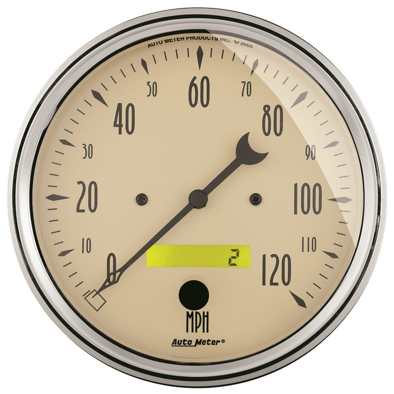 Auto Meter Antique Beige Electric Programmable Speedometer - 5 in.
