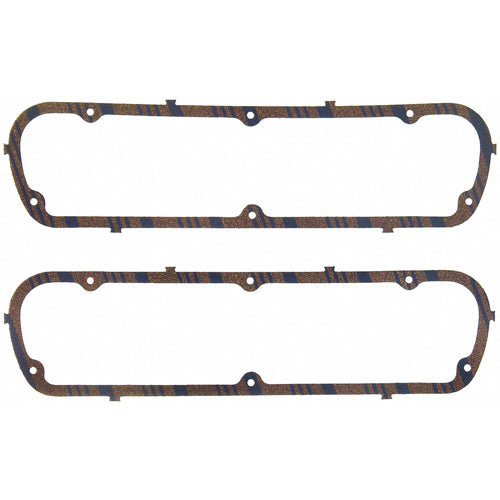 Fel-Pro Blue Stripe Valve Cover Gaskets - Blue Stripe Cork, Rubber - Ford, Lincoln, Mercury - SB, 351W 1962-87 - 3, 16"