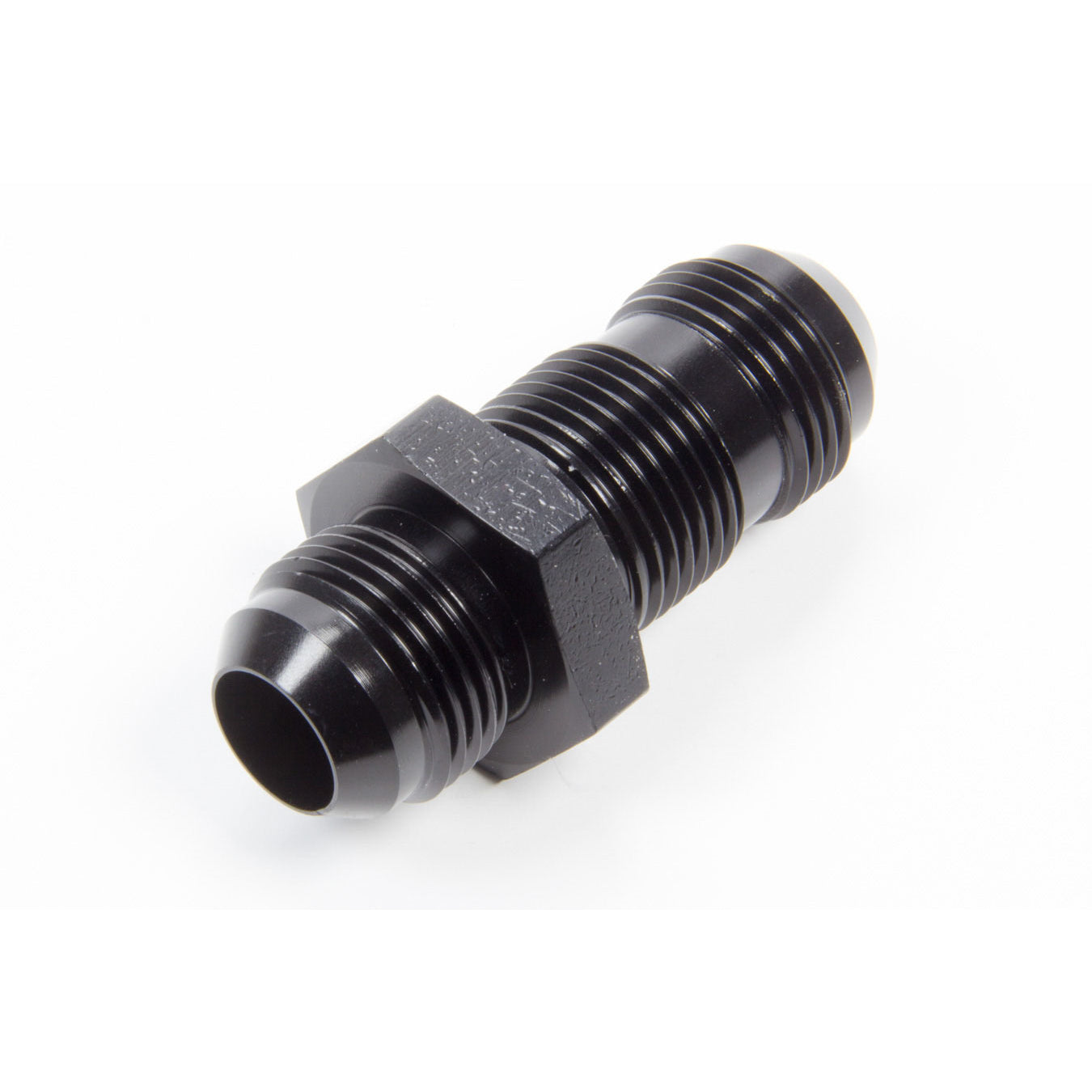Aeroquip Black Aluminum -12 Straight Bulkhead Union Adapter