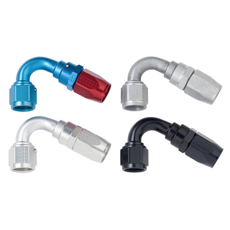 Fragola 3000 Series Low Profile 120 Degree 10 AN Hose to 10 AN Female Swivel Hose End - Black