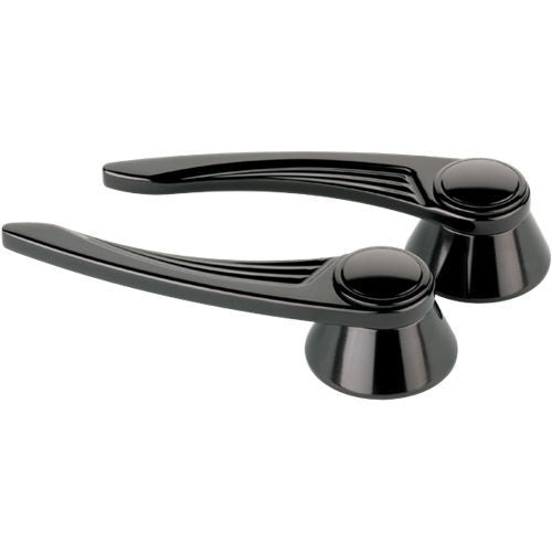 Billet Specialties Interior Door Handles 1/2" Round Spline Billet Aluminum Black Anodize - Ford/GM