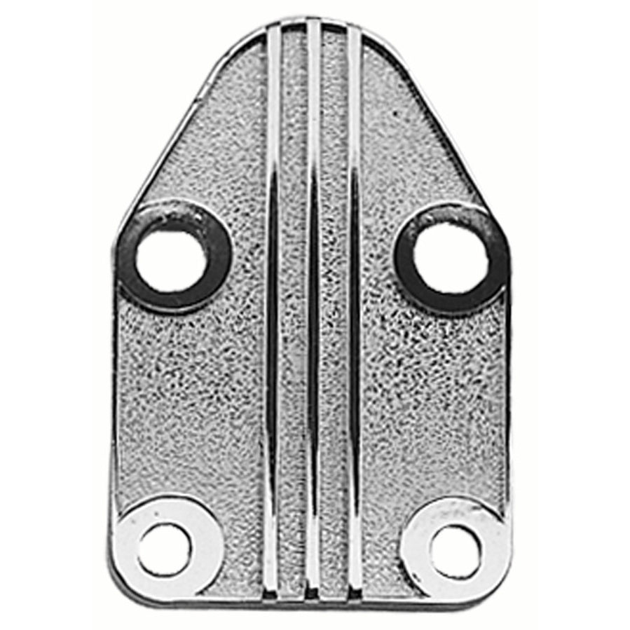 Trans-Dapt Fuel Pump Blockoff - Chrome - Small Block Chevy