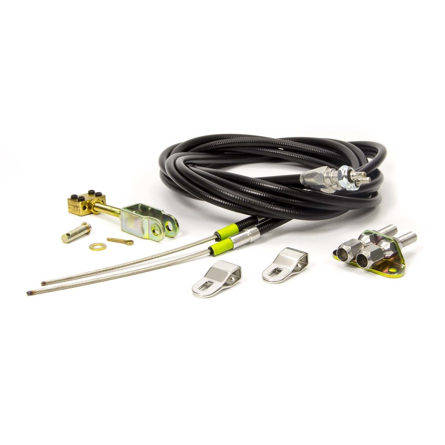 Lokar Parking Brake Cable - Cut-To-Fit - Clevises Included - Polyurethane Housing - Black - Ford Explorer/Ranger