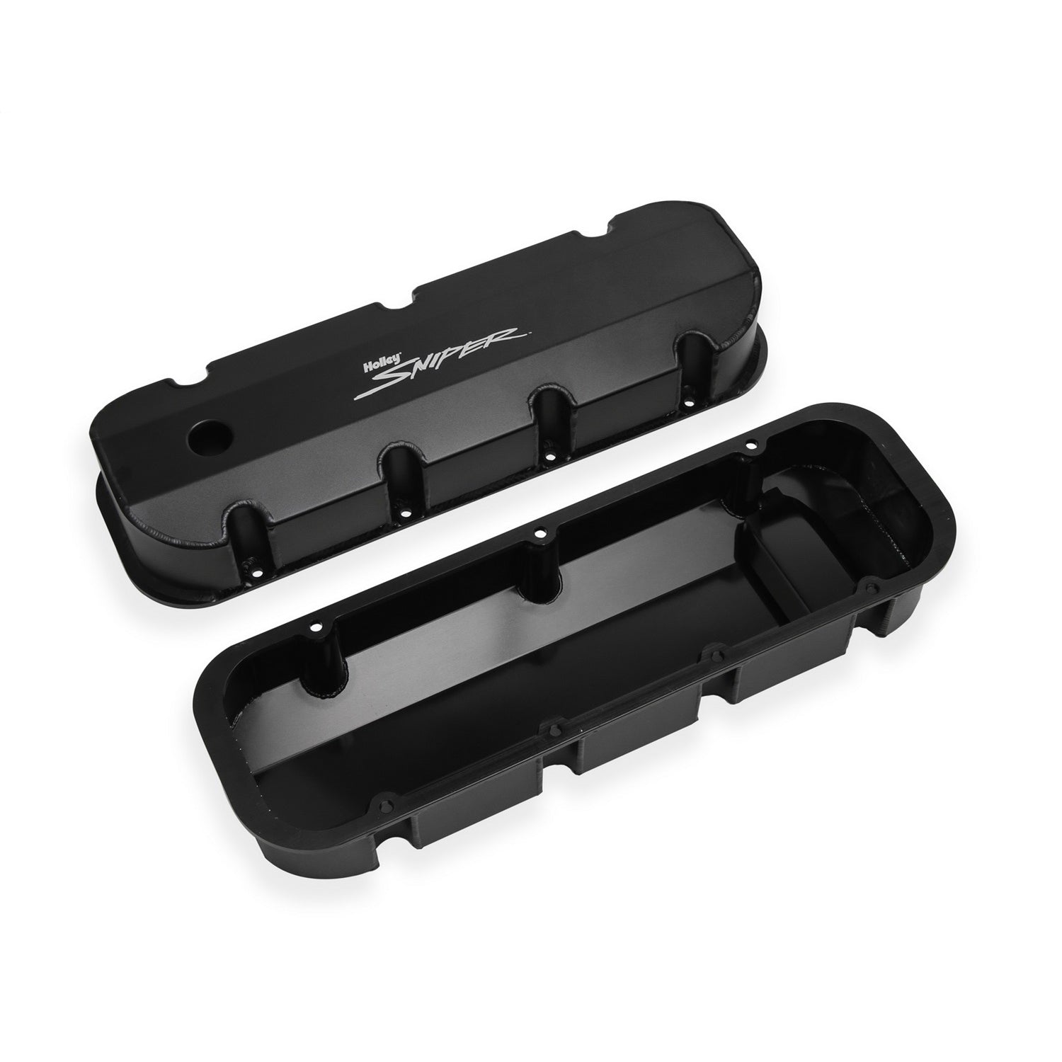 Sniper Fabricated Aluminum Valve Cover - Chevy Big Block - Black Finish