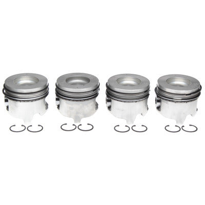 Clevite Cast Piston and Ring Kit - 4.075 in Bore - 3.0 x 2.0 x 3.0 mm Ring Groove - Flat - Combustion Chamber - Drivers Side - 6.6 L - GM Duramax