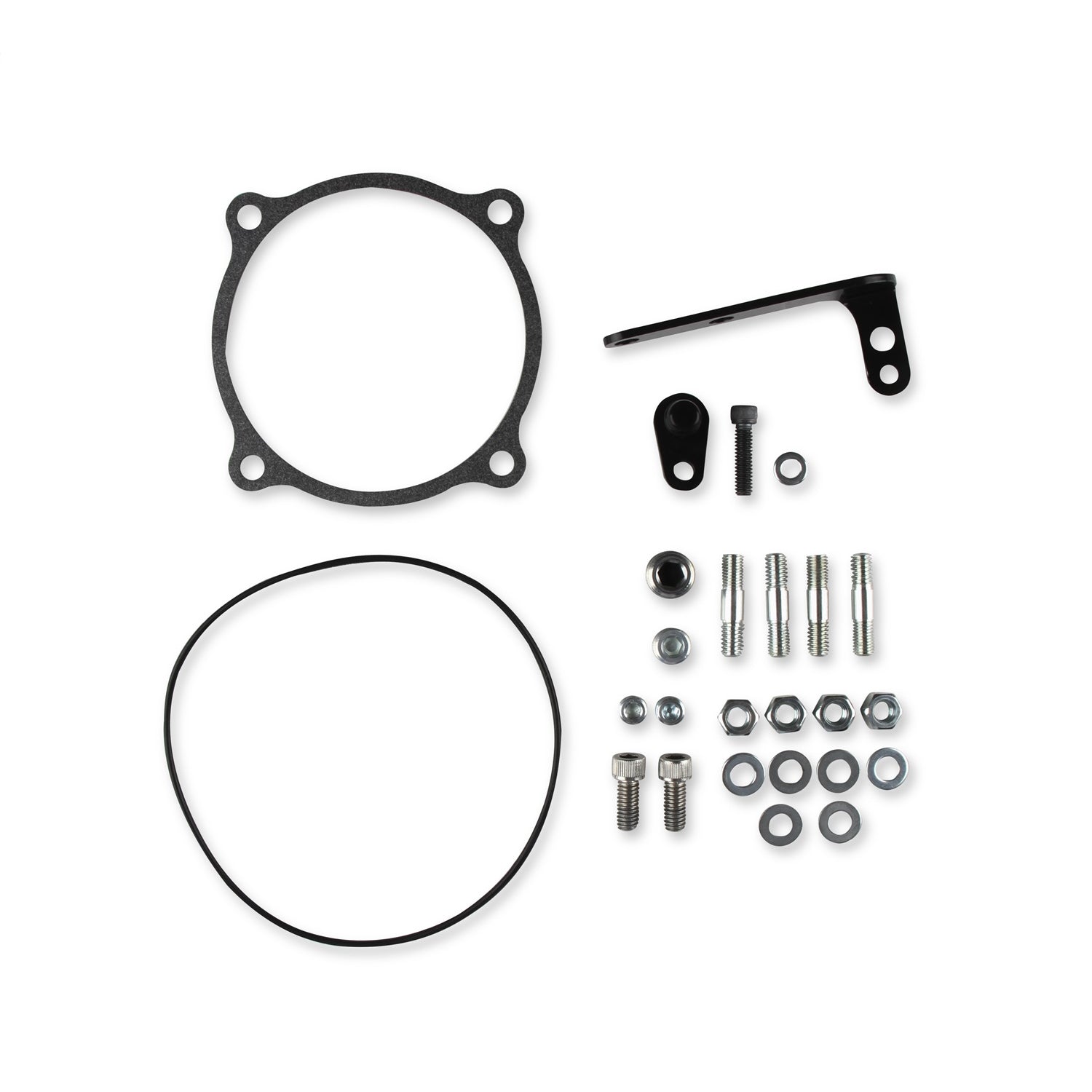 Holley EFI Throttle Body Adapter - Elbow - Aluminum - Black - Ford 105 mm Throttle Body to Dominator Mounting Flange