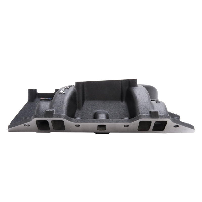 Edelbrock Performer RPM Intake Manifold Square Bore Dual Plane Aluminum - Black Powder Coat